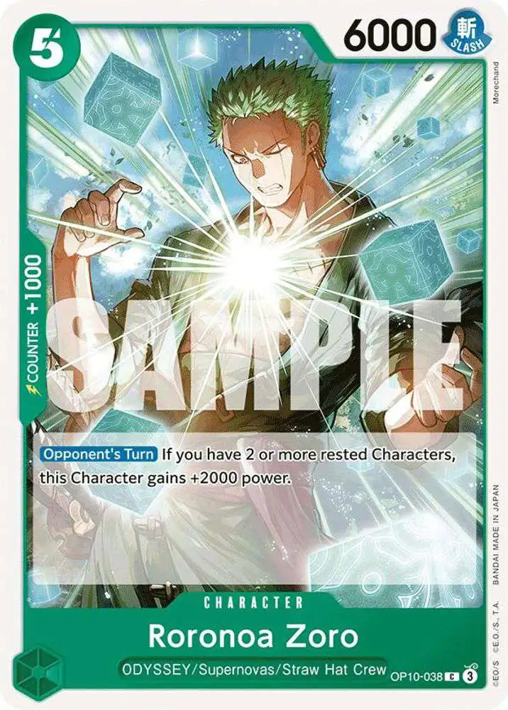 one piece card game roronoa zoro Trading Romance Dawn Super Rare OP01-025 [Japanese Version] 9 Power [ONE PIECE CARD GAME/[OP-06] Wings