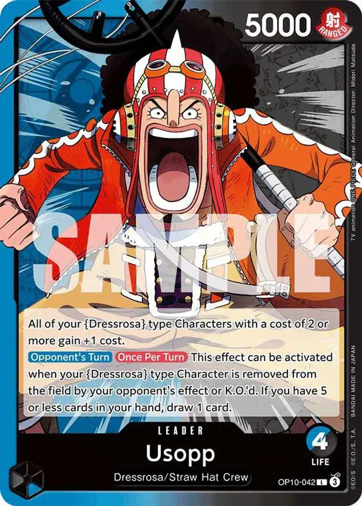 One Piece Trading Card Game Royal Blood Leader Usopp OP10-042