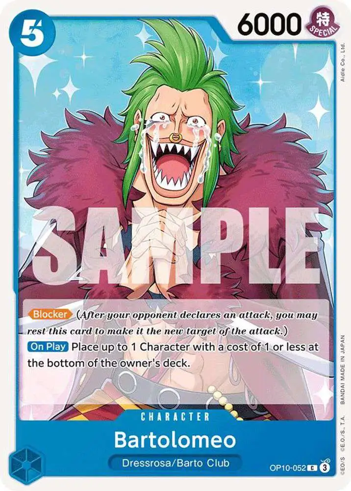 One Piece Trading Card Game Royal Blood Common Bartolomeo OP10-052