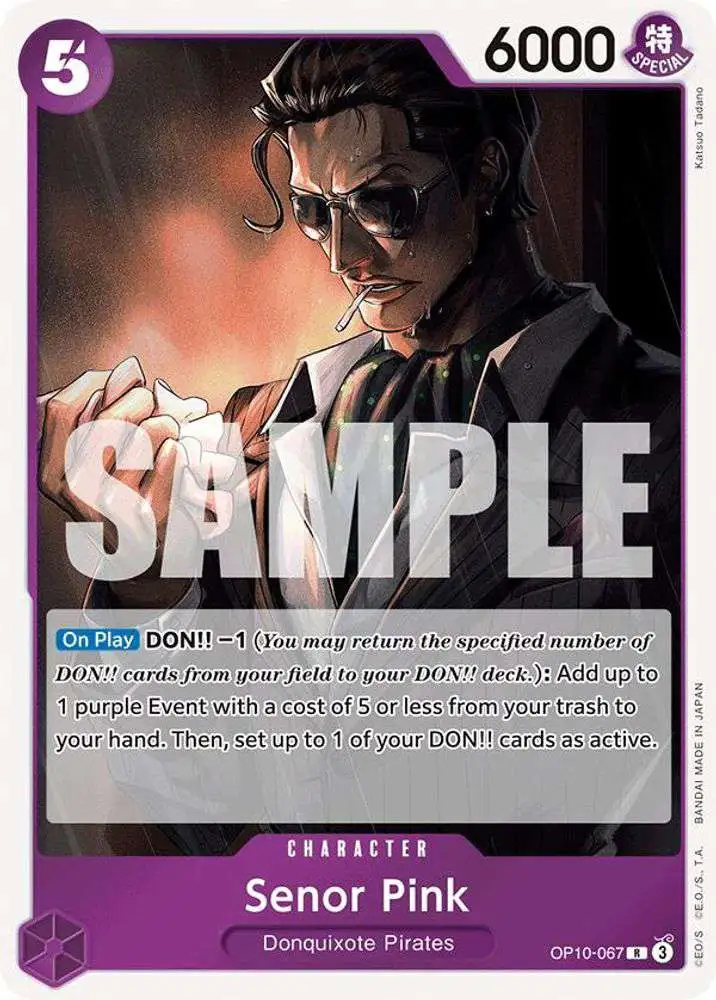 One Piece Trading Card Game Royal Blood Rare Senor Pink OP10-067