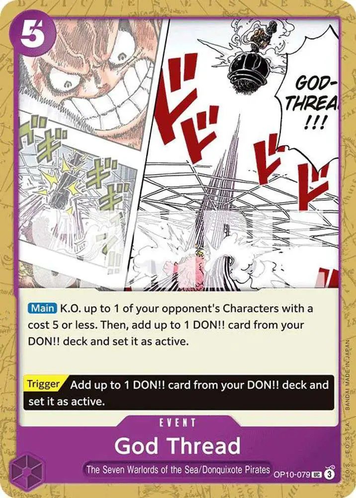 One Piece Trading Card Game Royal Blood Uncommon God Thread OP10-079