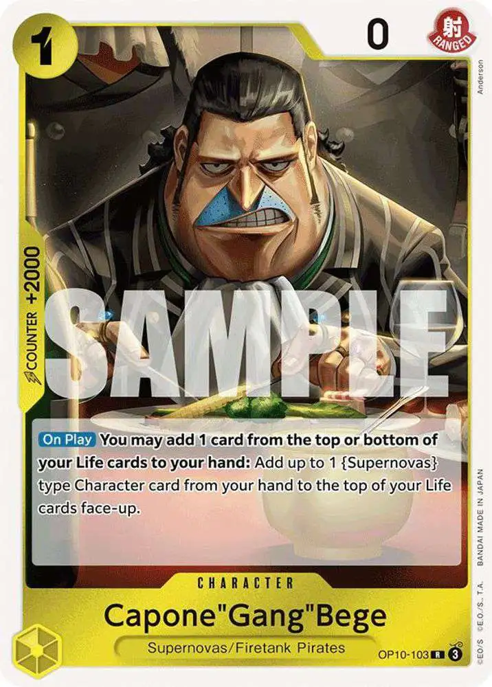 One Piece Trading Card Game Royal Blood Rare CaponeGangBege OP10-103
