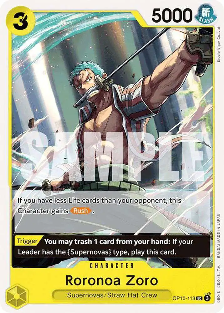 One Piece Trading Card Game Royal Blood Uncommon Roronoa Zoro OP10-113