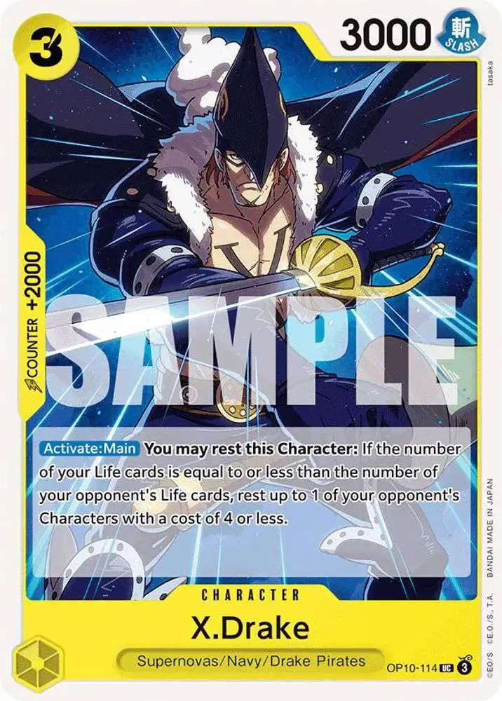 One Piece Trading Card Game Royal Blood Uncommon X.Drake OP10-114