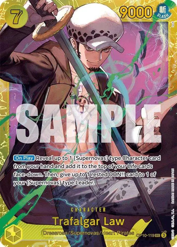 One Piece Trading Card Game Royal Blood Secret Rare Trafalgar Law OP10-119