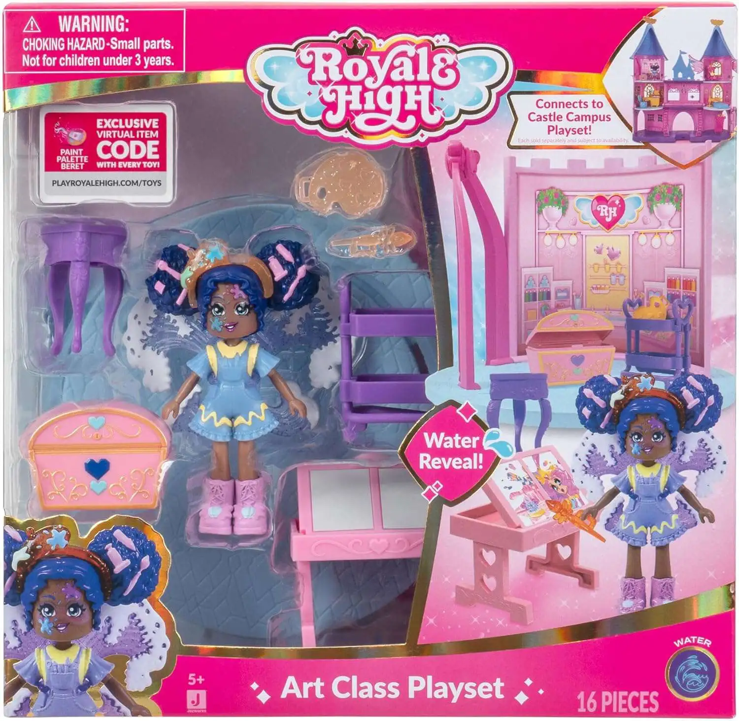 Royale High Art Class 3-Inch Playset [Paint Palette Beret Virtual Item Code]