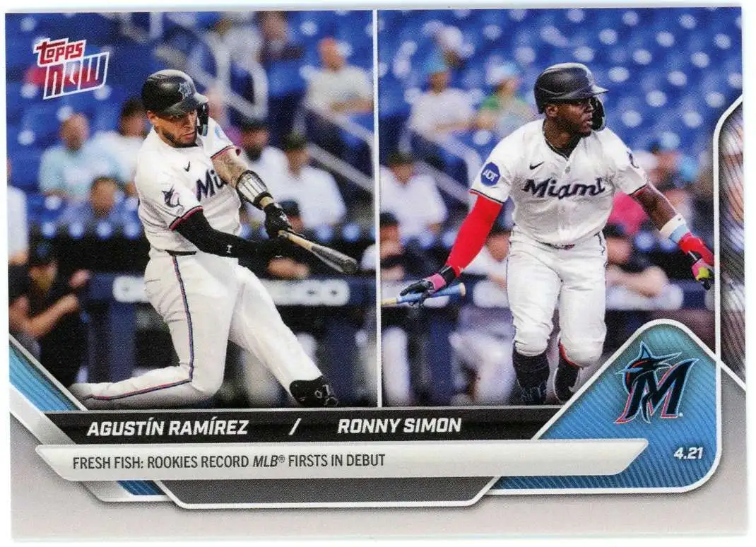 MLB 2025 Topps NOW Baseball Agustin Ramirez / Ronny Simon #84 [Rookie]