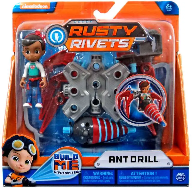 Nickelodeon Rusty Rivets Build Me Rivet System Ant Drill Figure Set