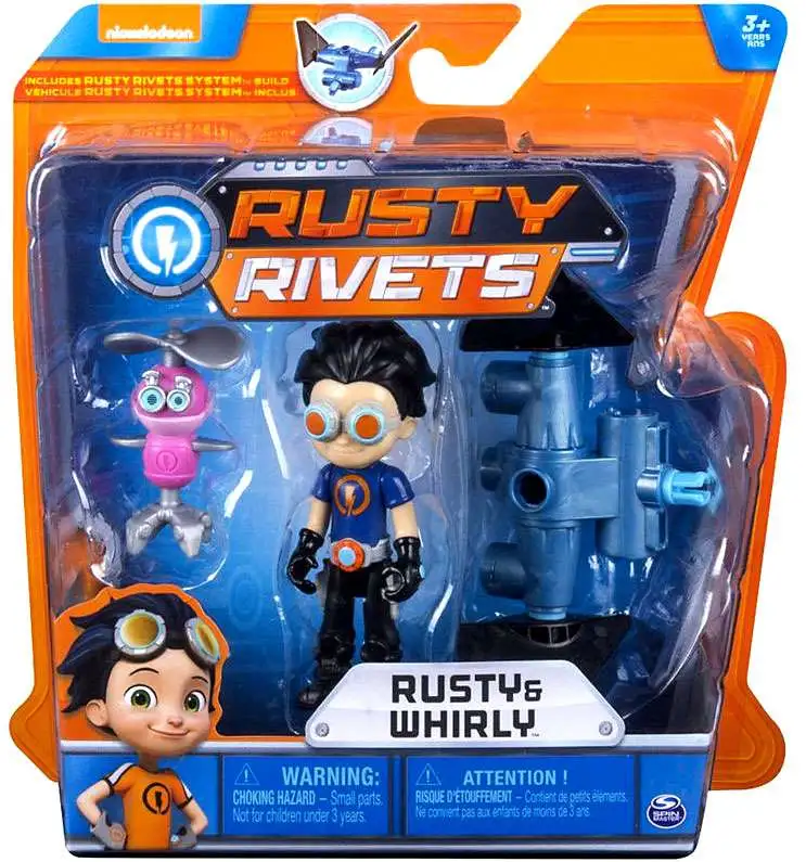 Nickelodeon Rusty Rivets Build Me Rivet System Rusty Whirly Figure Set ...