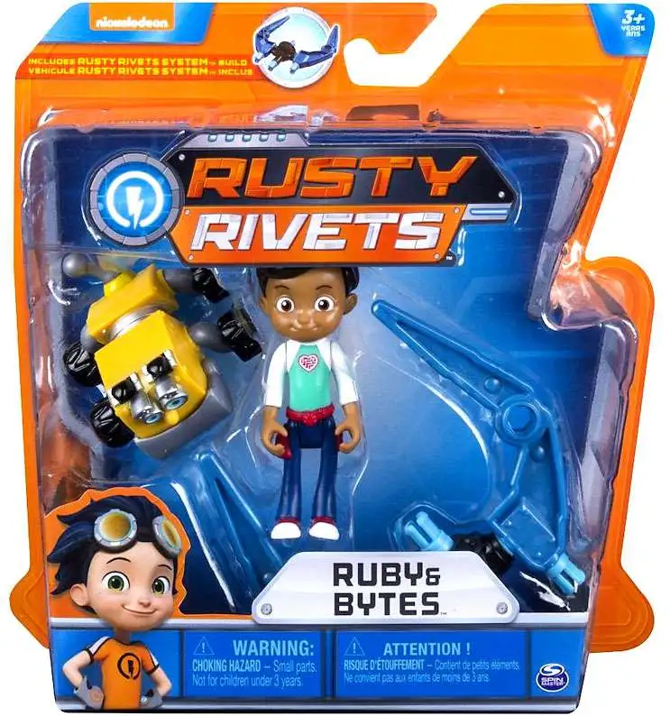 Nickelodeon Rusty Rivets Build Me Rivet System Ruby Bytes Figure Set 