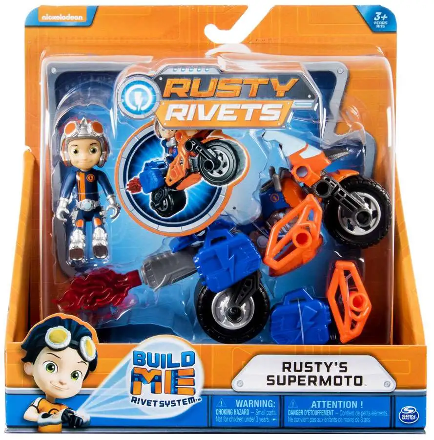 Nickelodeon Rusty Rivets Build Me Rivet System Rusty's Supermoto Vehicle & Figure