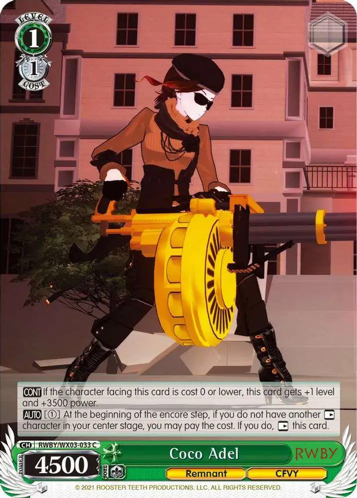 Weiss Schwarz Trading Card Game RWBY Common Coco Adel RWBY/WX03-033