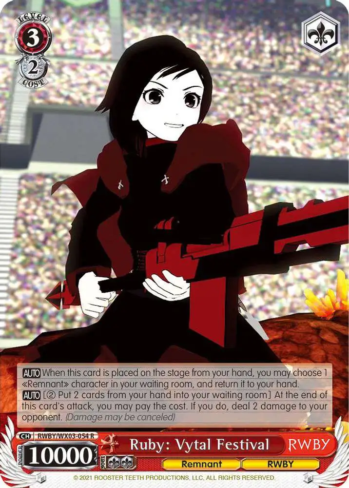 Weiss Schwarz Trading Card Game RWBY Rare Ruby: Vytal Festival RWBY/WX03-054