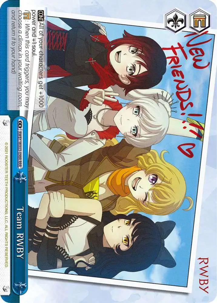 Weiss Schwarz Trading Card Game Triple Rare Team RWBY RWBY/WX03-098R