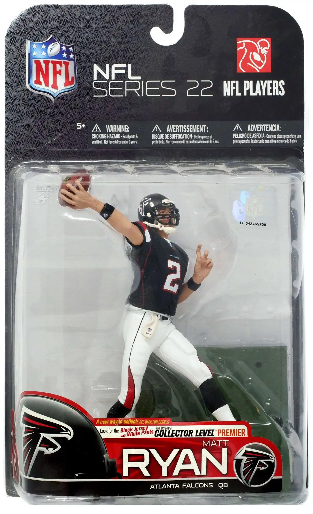 McFarlane Toys NFL Atlanta Falcons Sports Picks Football Series 22 Matt Ryan  Action Figure Black Jersey White Pants - ToyWiz