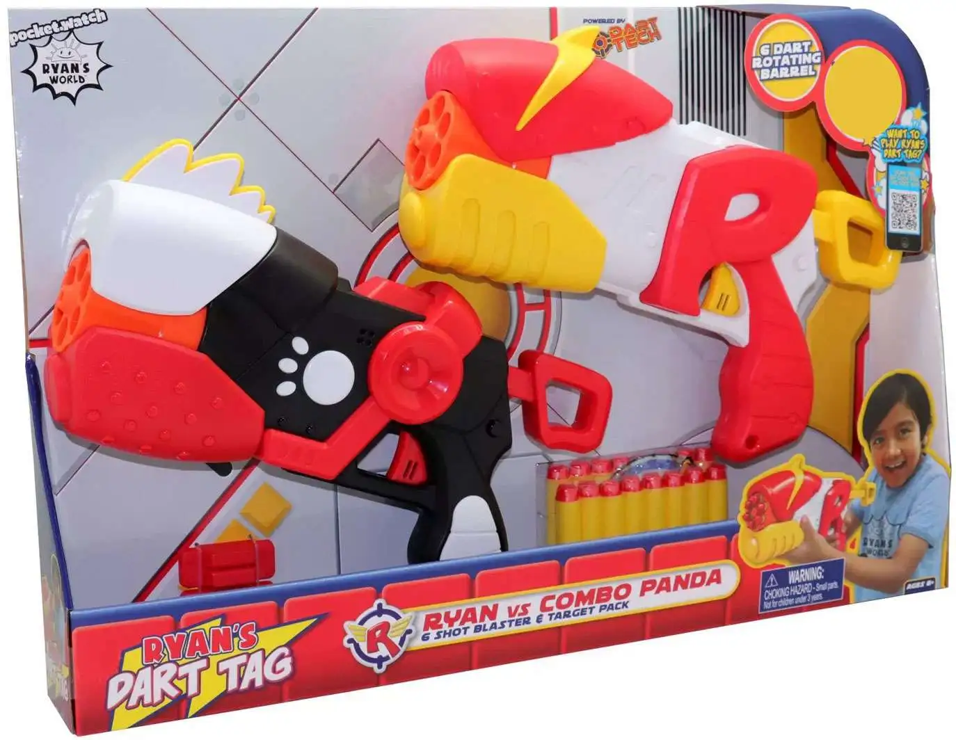 Ryans World Ryans Dart Tag Ryan vs Combo Panda 6 Shot Blaster
