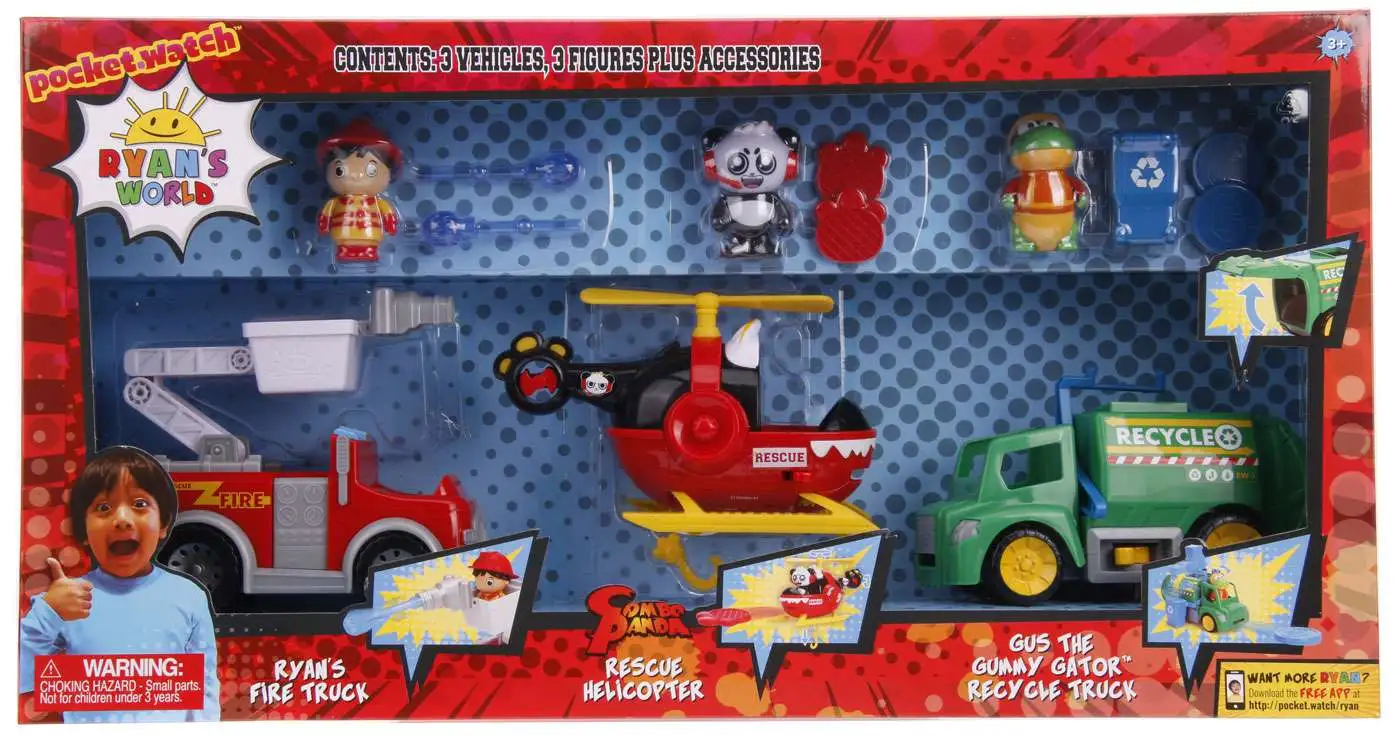 Ryan’s World Combo Panda Rescue Helicopter Ages 3 Jada Toy 2019 for sale online 
