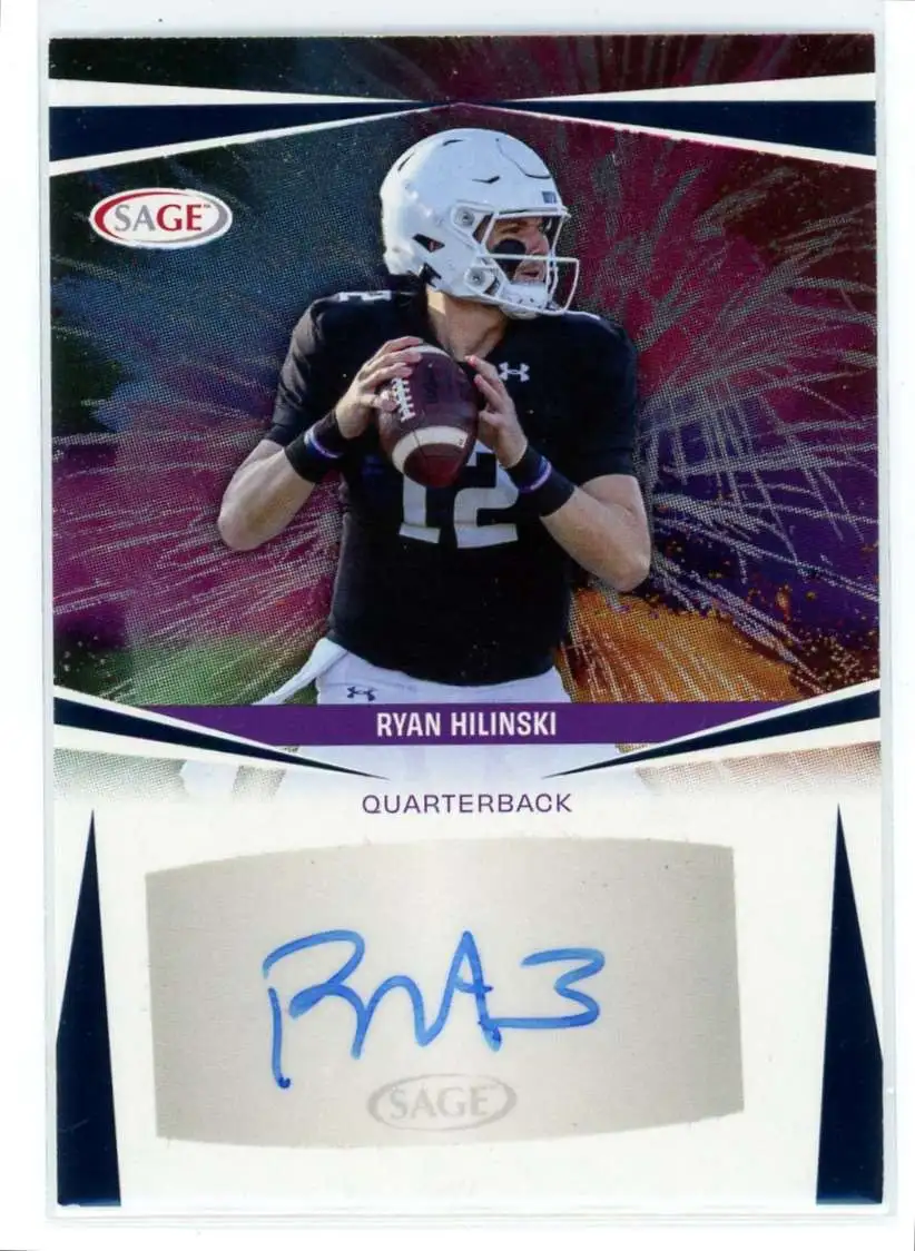 NCAA 2025 Sage Low Series Football Blue Ryan Hilinski A-RH3 [Auto]