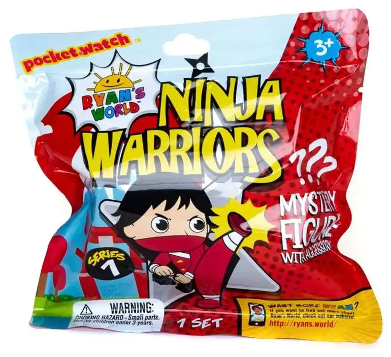 Pocket.Watch RYAN'S WORLD Mystery Figure NINJA WARRIORS Ninja Warrior Combo RARE 