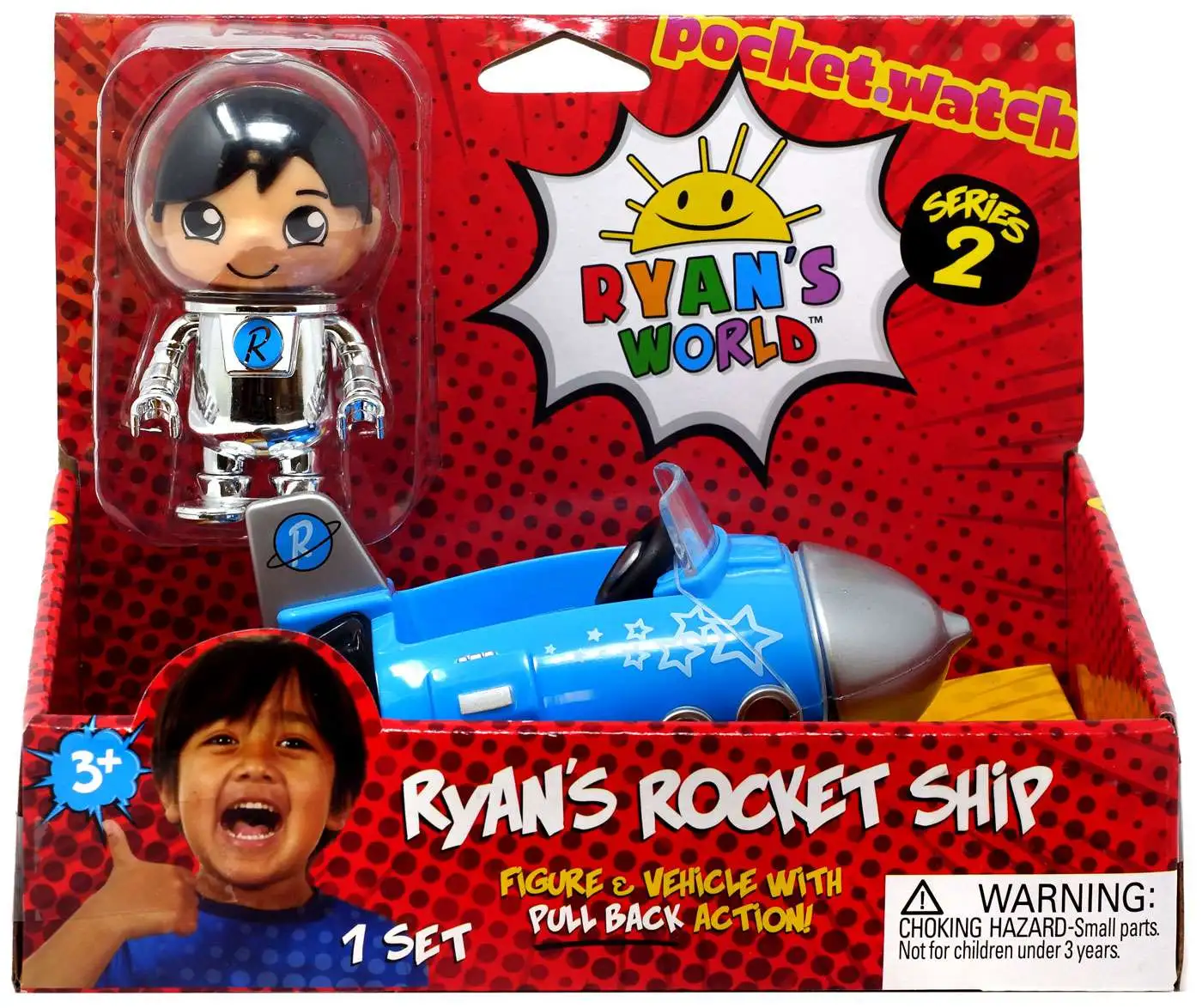 Ryan's World Series 2 Ryan's Rocket Ship 3-Inch Figure & Vehicle [Damaged Package]