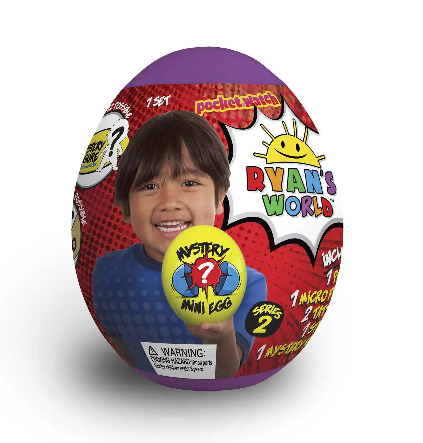 Ryan's World Series 3 Giant Egg Mystery Surprise Purple Fast Shipping 