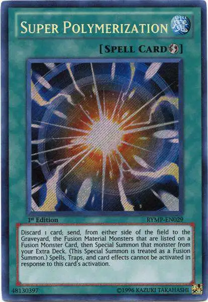 YuGiOh GX Trading Card Game Ra Yellow Mega Pack Single Card Secret Rare Super Polymerization RYMP-EN029 - ToyWiz YuGiOh GX Trading Card Game Ra Yellow Mega Pack Single Card Secret Rare Super Polymerization RYMP-EN029 - ToyWiz