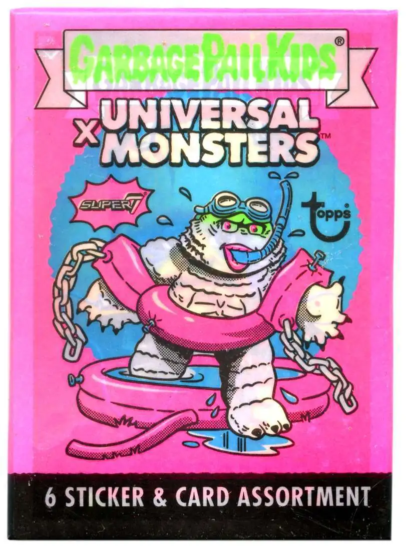 Garbage Pail Kids X Universal Monsters Trading Card Wax Pack [6 Sticker / Cards]