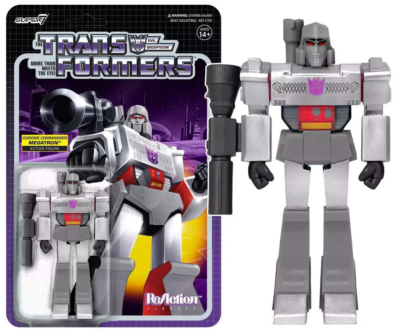 ReAction Transformers Chrome Commander Megatron Exclusive 3.75