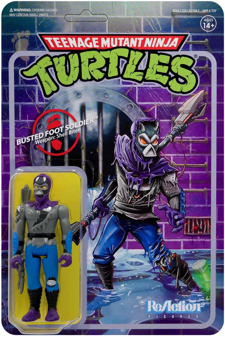 ReAction Teenage Mutant Ninja Turtles Damaged Foot Soldier Action Figure