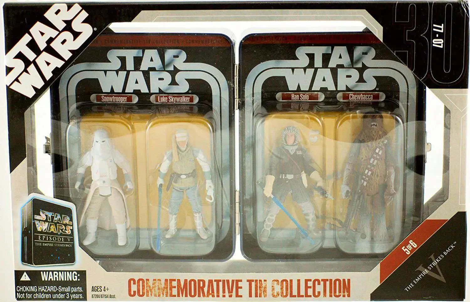 Star Wars The Empire Strikes Back Commemorative Tin Collection Snow Trooper, Luke Sywalker, Han Solo & Chewbacca Exclusive Action Figure 4-Pack #5 of 6