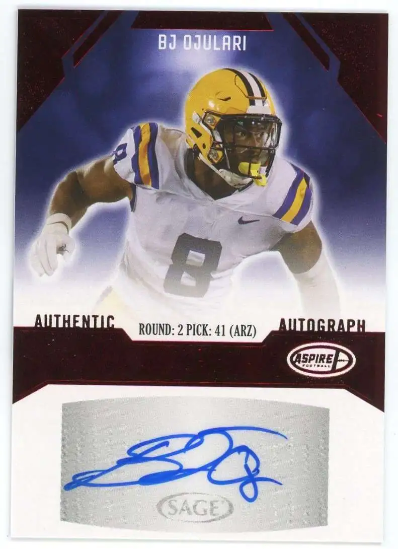 NFL 2023 Sage Red Foil BJ Ojulari ASP-BJO [Rookie Auto]