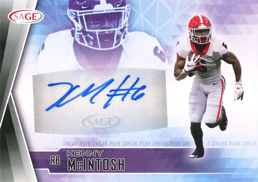 NFL 2022 Sage Football Kenny McIntosh Trading Card SPA-KM1 [Sneak Peek Autograph]