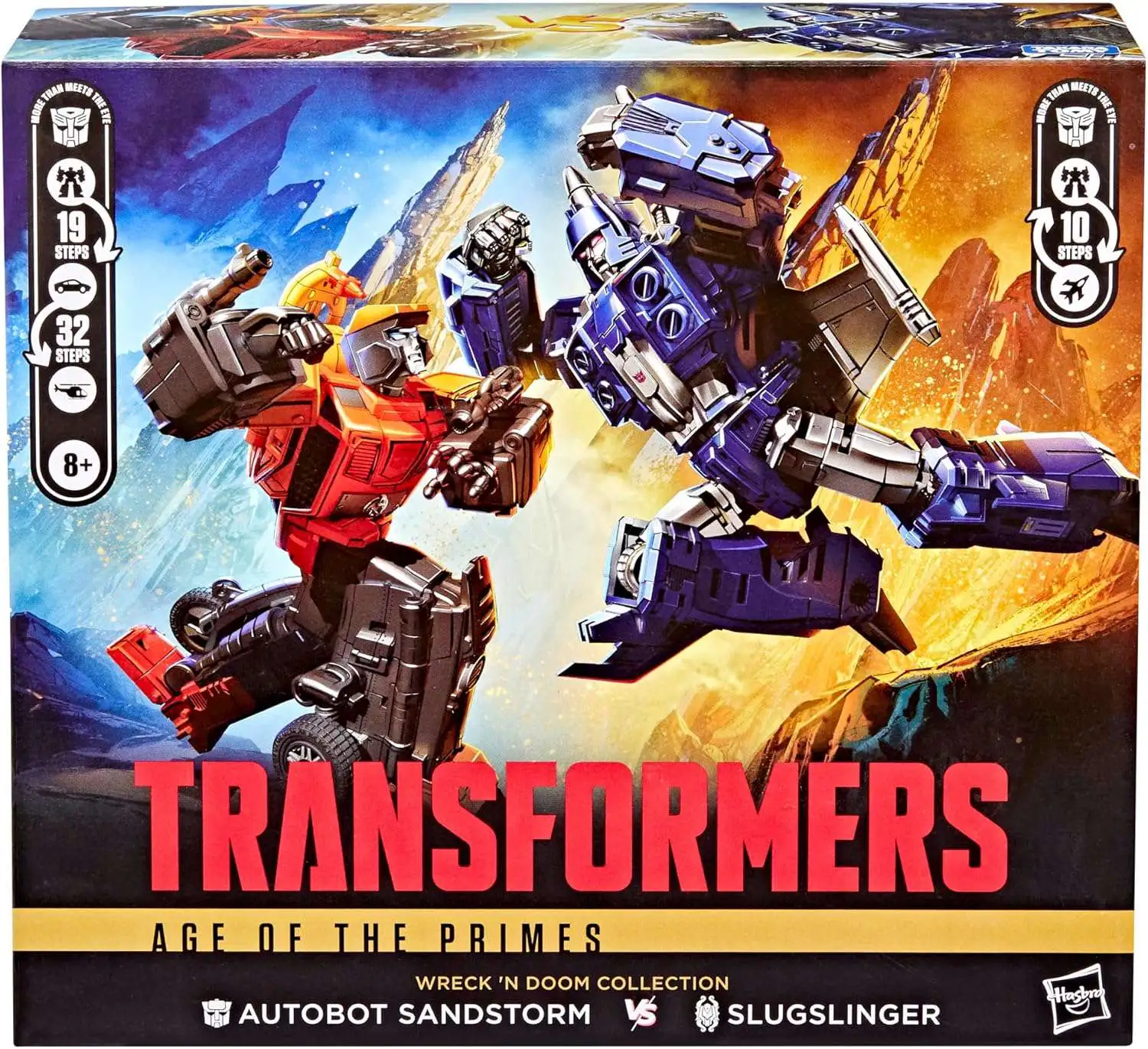 Transformers Age of The Primes Wreck 'n Doom Sandstorm vs. Slugslinger Deluxe Action Figure 2-Pack