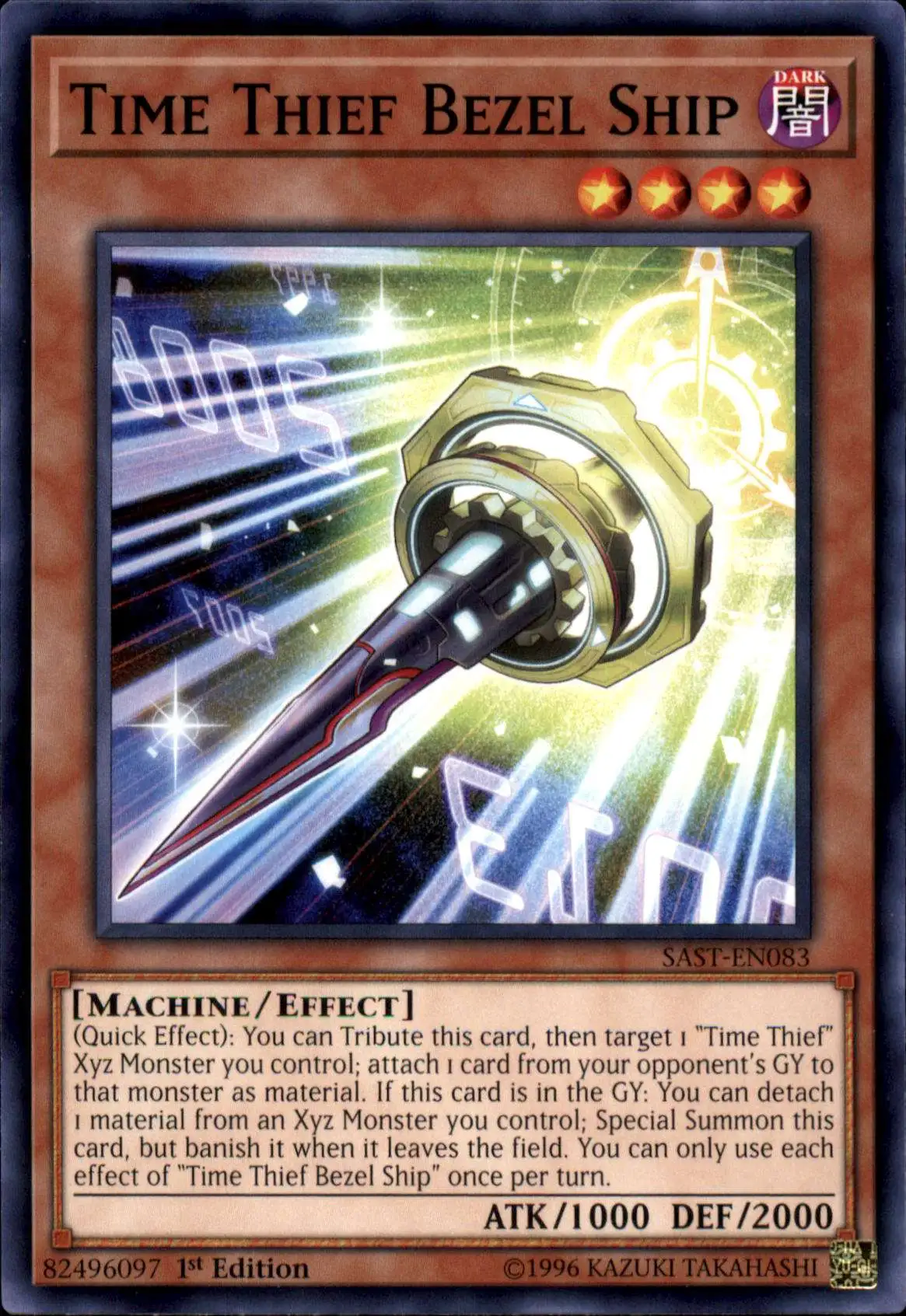 YuGiOh Savage Strike Common Time Thief Bezel Ship SAST-EN083