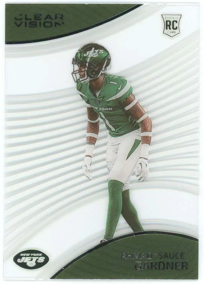 NFL 2022 Panini Chronicles Clear Vision Single Card Ahmad Sauce Gardner  CVR-12 Rookie - ToyWiz