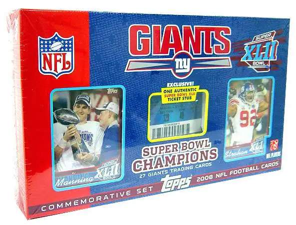 NFL New York Giants Super Bowl Commemorative Set Trading Cards [2008]