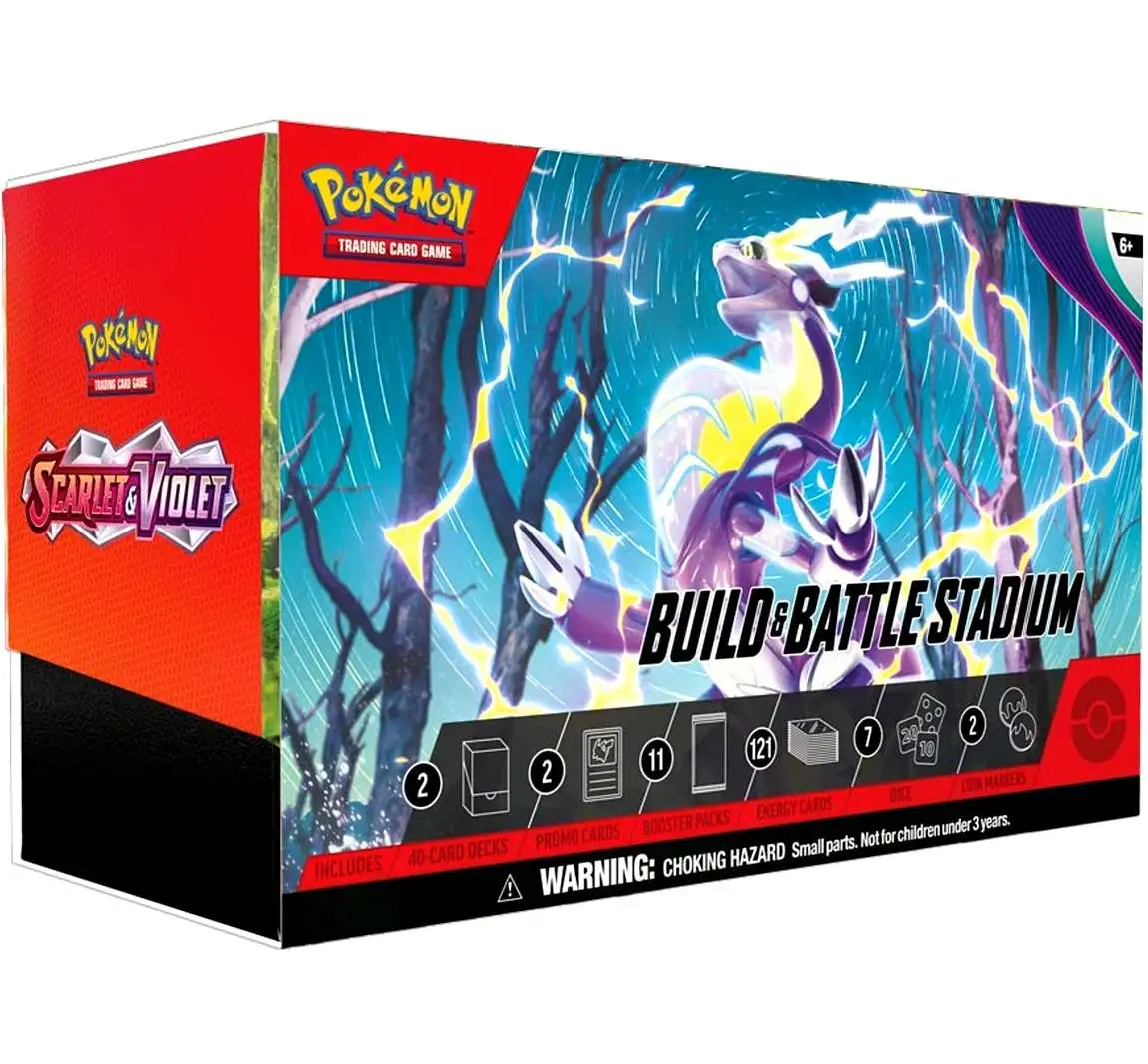 Pokemon Scarlet & Violet Base Set Build & Battle Stadium [2 Build & Battles, 3 Booster Packs & More]