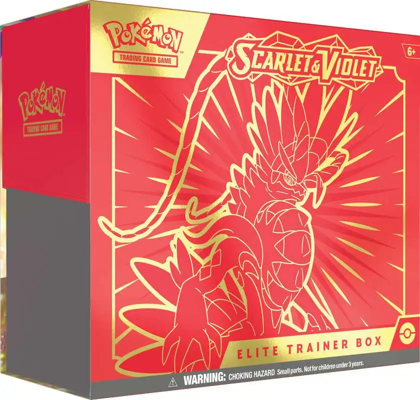 Pokemon Scarlet & Violet Base Set Koraidon Elite Trainer Box [9 Booster Packs, 1 Foil Promo Card, 65 Card Sleeves & More]