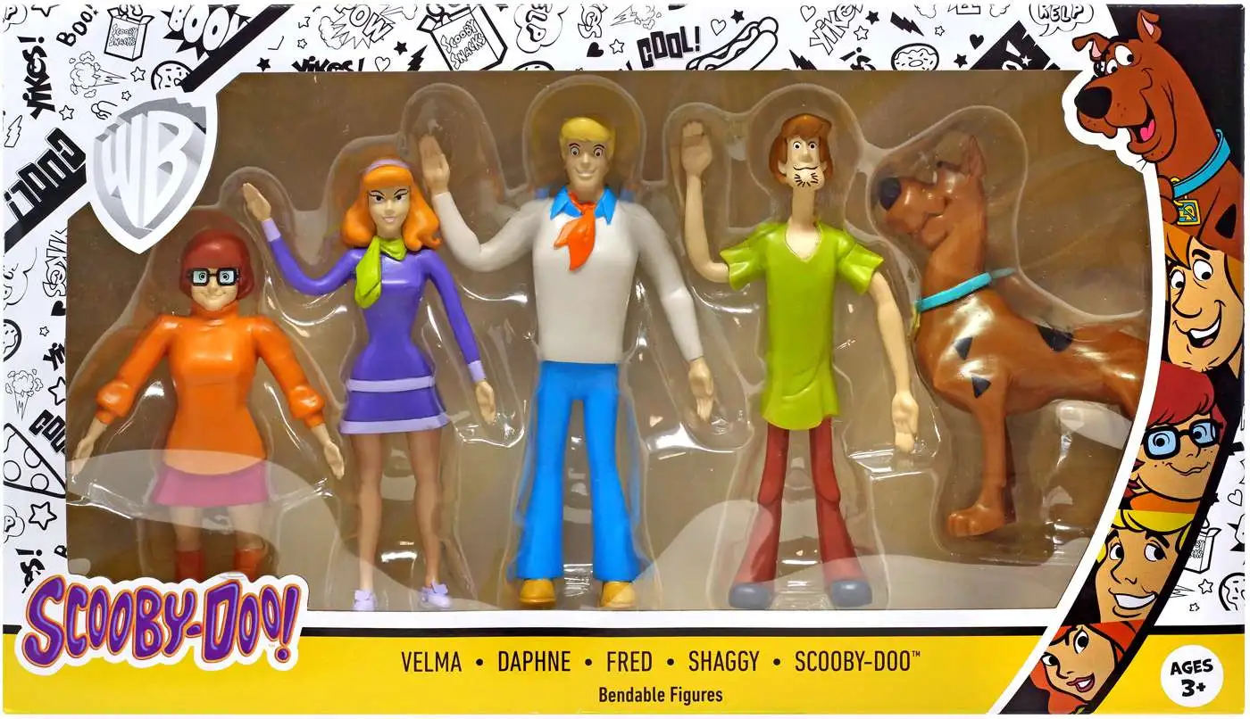 Scooby Doo Velma, Daphne, Fred, Shaggy Scooby-Doo 5-Inch Bendable ...