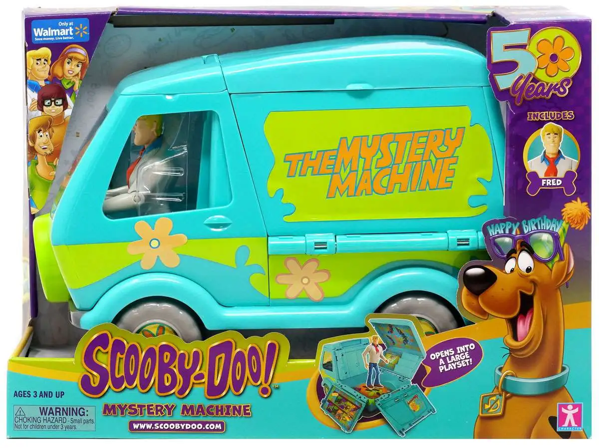 NIB Free Shipping Scooby-Doo 50 Years Mystery Machine Van Playset w/ Fred 