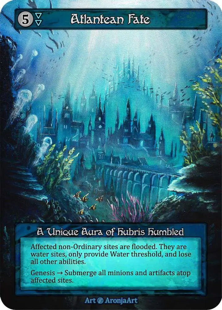 Trading Card Game Sorcery: Contested Realm Beta Unique Atlantean Fate