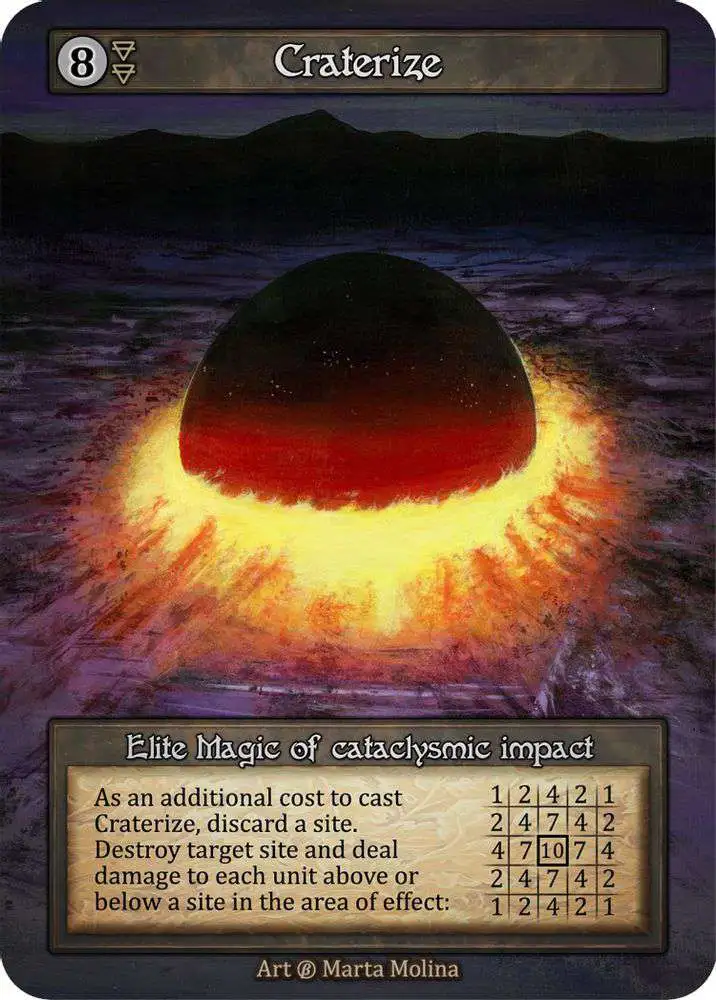 Sorcery: Contested Realm Trading Card Game Beta Elite Craterize