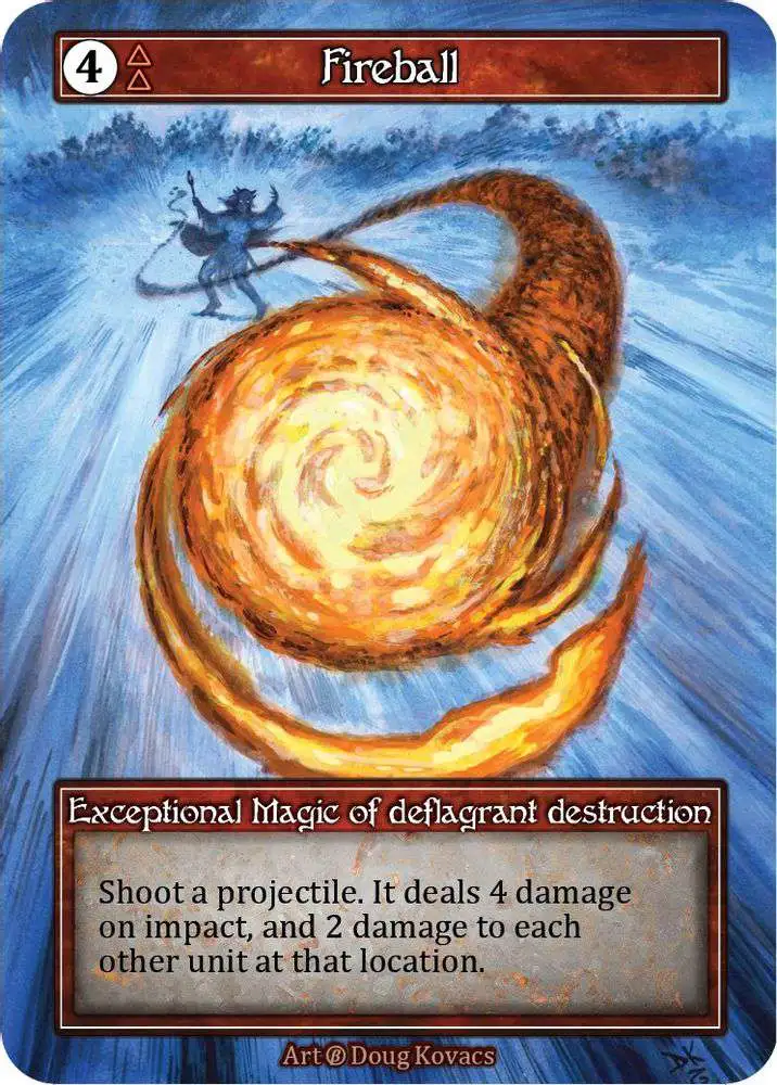 Sorcery: Contested Realm Trading Card Game Beta Exceptional Foil Fireball