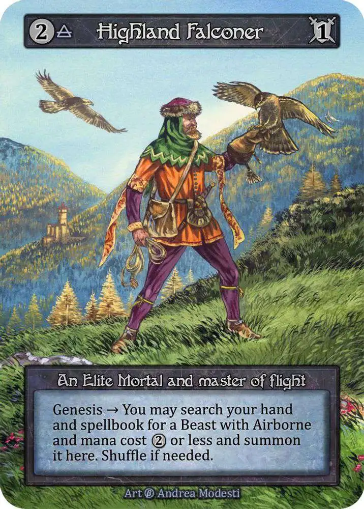 Trading Card Game Sorcery: Contested Realm Beta Elite Highland Falconer