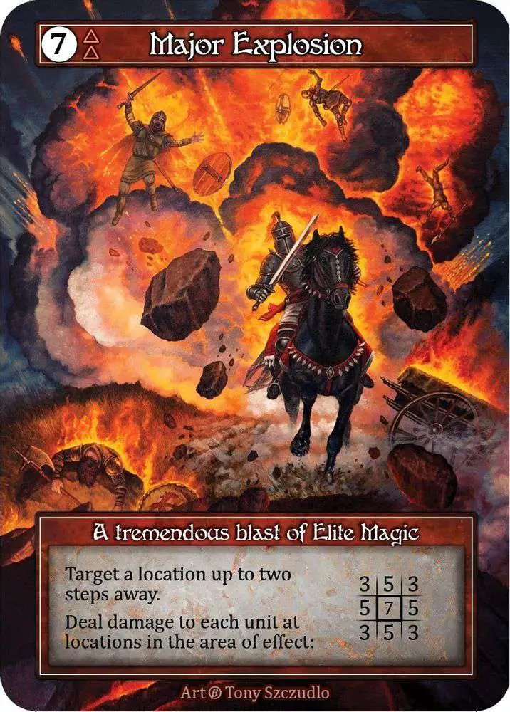 Trading Card Game Sorcery: Contested Realm Beta Elite Foil Major Explosion