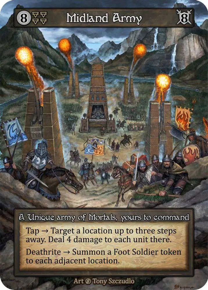 Trading Card Game Sorcery: Contested Realm Beta Unique Midland Army