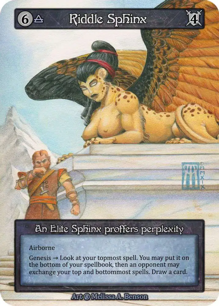 Sorcery: Contested Realm Trading Card Game Beta Elite Riddle Sphinx
