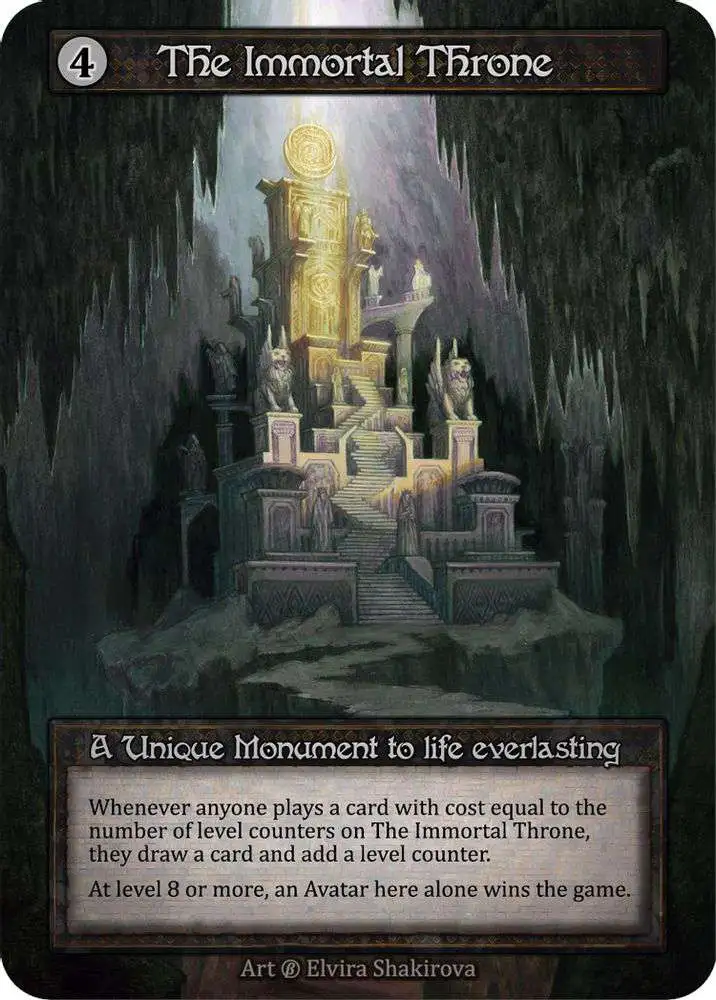 Trading Card Game Sorcery: Contested Realm Beta Unique The Immortal Throne