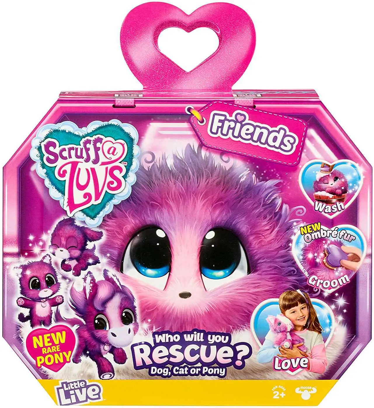 Little Live Pets Scruff A Luvs Friends Plush Surprise Rescue Pet [Purple Fur, Damaged Package]