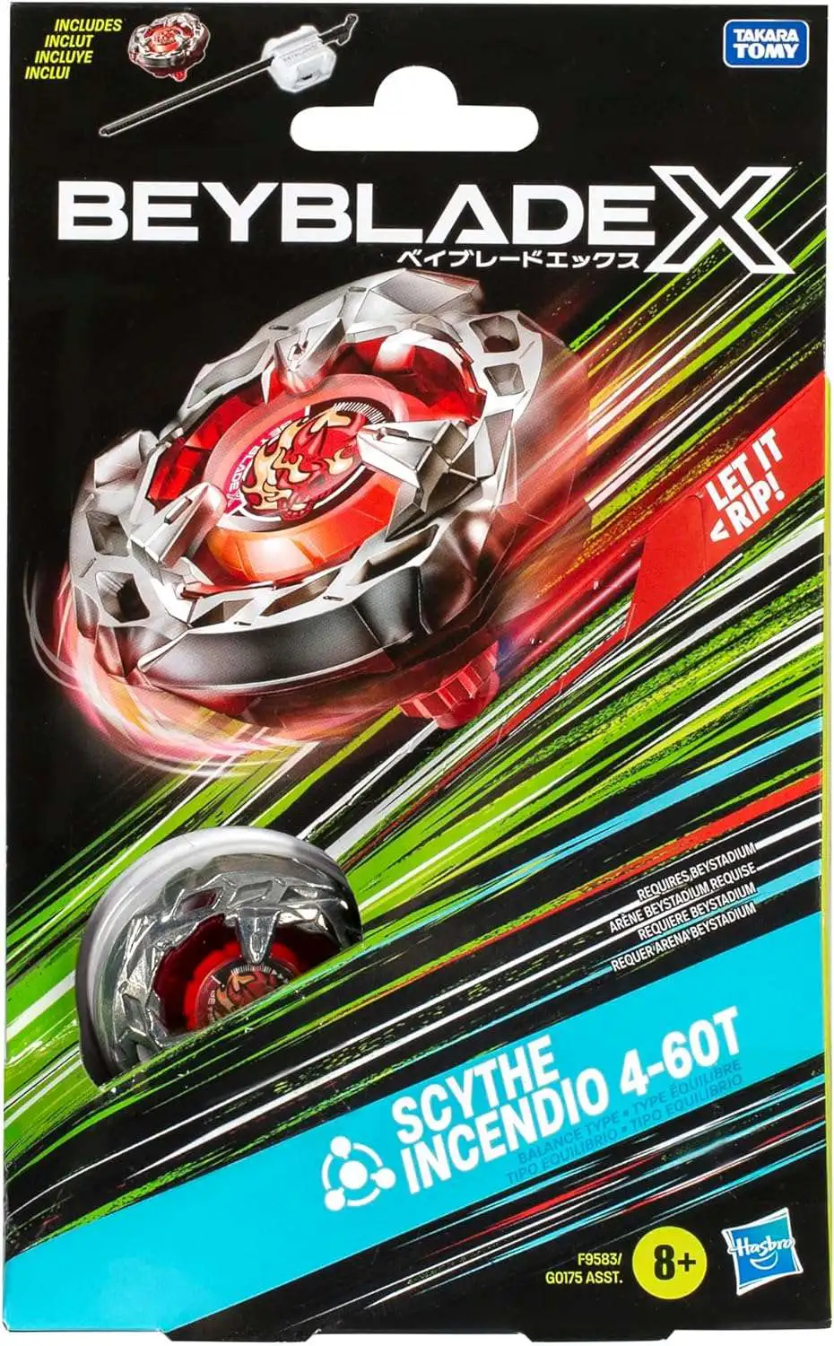 Beyblade X Scythe Incendio 4-60T Starter Pack Set